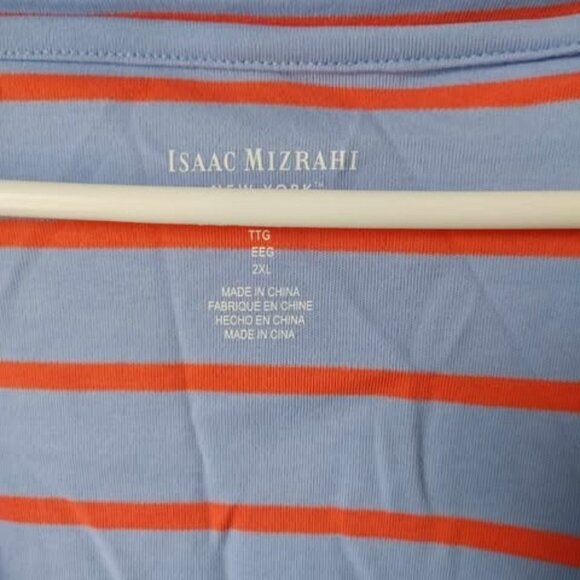 Isaac Mizrahi square neck tee shirt new - Picture 2 of 3